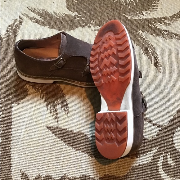 1901 Monk Strap Double Buckle Suede Shoes 8.5 - Picture 5 of 7